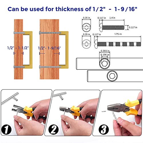 Matte Black Cabinet Handles Solid Cabinet Pulls (Black / Flat Black 4" Hole Center)