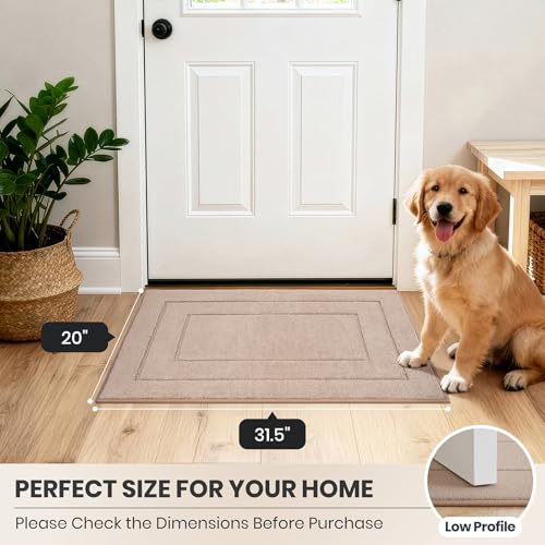 Dirt Trapping Door Mat Indoor Entrance (Beige / 20" X 31.5" (Rectangular))