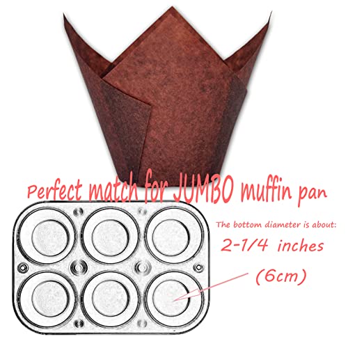 Jumbo Extra Large size Brown Tulip Baking Cups 2 (Jumbo Brown)