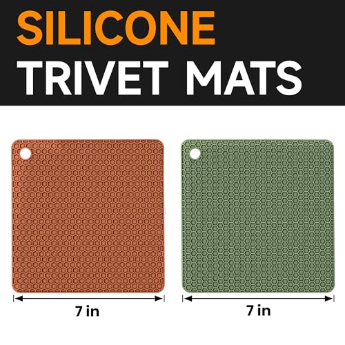 Silicone Trivets for Hot Dishes (Multi 2: Square)