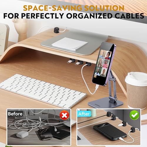 8 Pack Magnetic Cable Management Clips (8 Count)