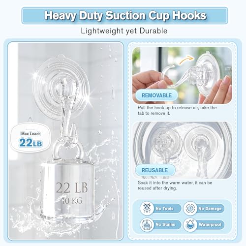 Suction Cup Hooks with Wipes