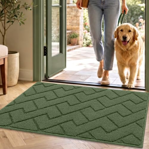 Indoor Door Mat (Green / 32" x 20" (Rectangular))