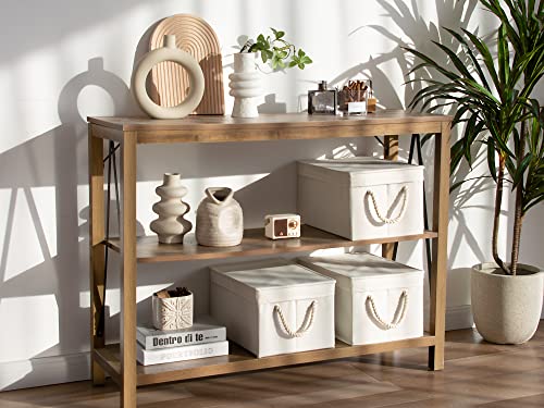 Storage Bins with Lids (Slub White / Large)