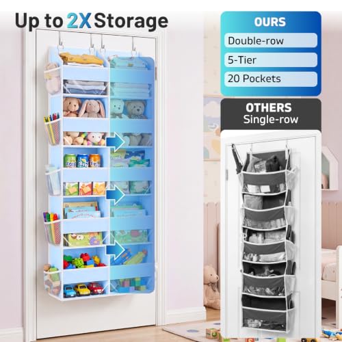 Blue Over the Door Organizer 5 Tiers (Blue - 5 Tiers)