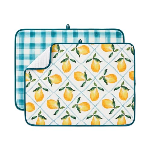 Dish Drying Mats 2 Pack (18''X24'' / Farmhouse Lemon)