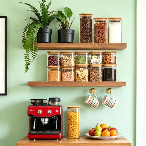 1.6Qt Square Glass Jars (3 Count)