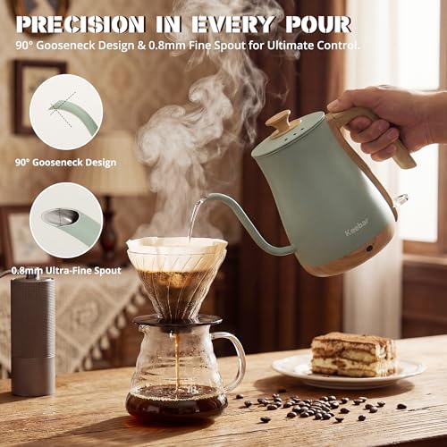 Gooseneck Electric Kettle (Light Green / 0.8 Quarts)