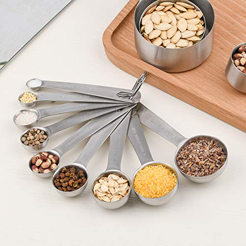 Measuring Cups Set (A: 8cups+9spoons / Siliver)