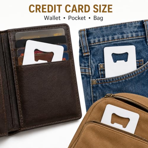 60 Pack Credit Card Bottle Opener (White / Card Size)