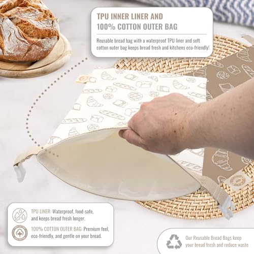 Reusable Bread Bag Set for Home Bakers (2 Count)