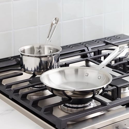 D3 Stainless Steel 2 (8" Stainless Steel Fry Pan + 1‑Qt Sauce Pan Set)