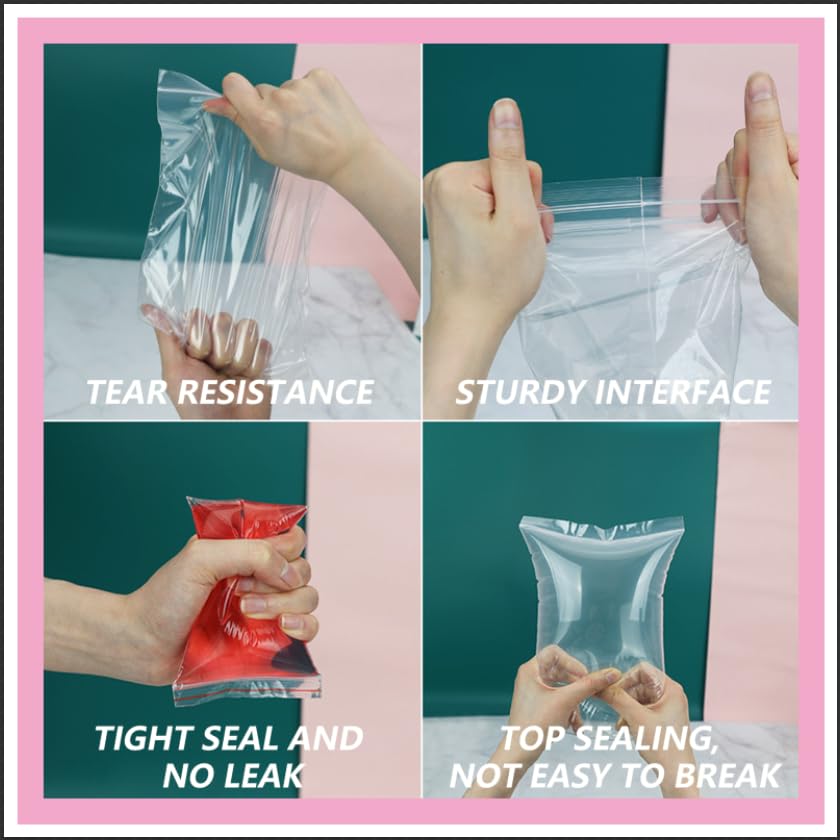 500 Pcs 5" x 7" Clear Small Zip Bag (500 Count)