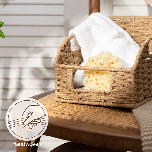 Paper Rope Shelf Baskets (Light Brown(Paper Rope) / 17"L x 11"W x 7½"H + 2x 7½"L x 9½"W x 6¾"H)