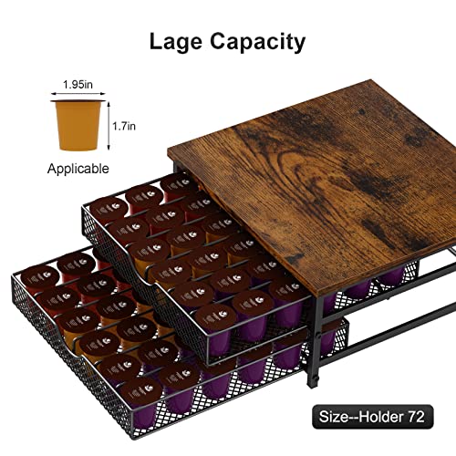Coffee Pod Drawer K Cups Organizer 2 (2-Tier / Black)