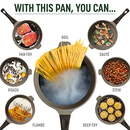 All-in-One Pan, Multilayer Nonstick Cookware Set, High-Performance Construction, Multipurpose Design Replaces Multiple Pots and Pans, Dishwasher Safe, 11-Inch, 4.4-Quart Capacity, Graphite (Graphite / 11-Inch / All-In-One Pan)