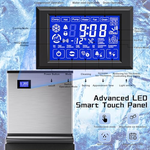 Commercial Ice Maker 500LB (500LBS/24H-156 Ice Cubes / large ice maker)