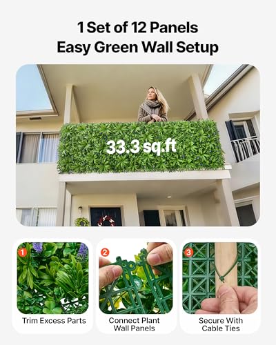 Artificial Plant Wall (Mixed Leaf / 40 x 120 IN)