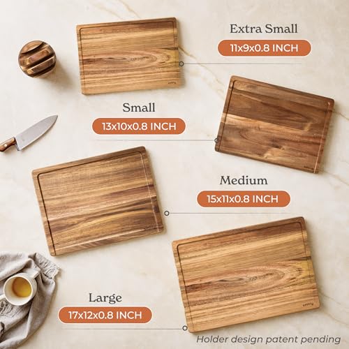 Wood Cutting Board (Brown / 5-Piece)