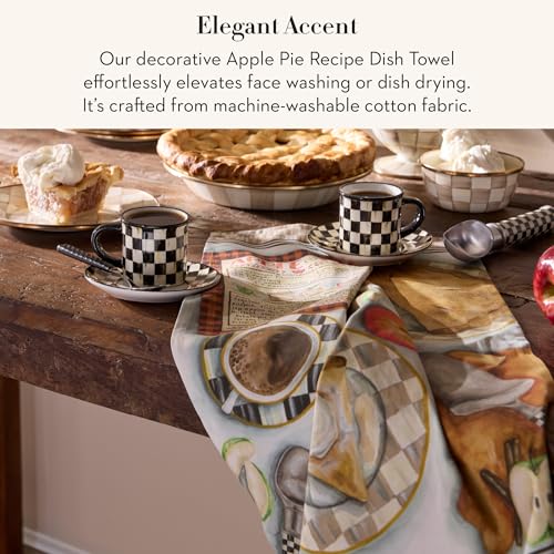 Cotton Dish Towel (Apple Pie Recipe / 1-Pack)