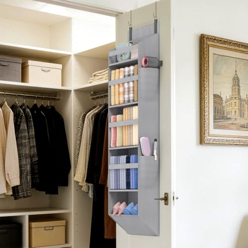 1 Pack Over the Door Organizer (Gray / 5 section)