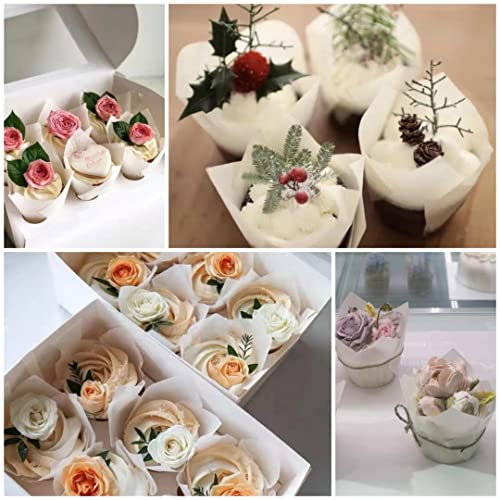Large size White+Brown Tulip Baking Cups 2 (White&Brown)