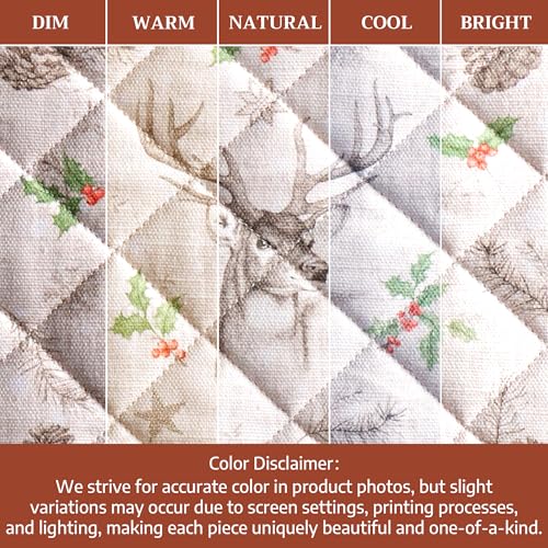 Pot Holders 100% Cotton Potholders (115 - Christmas Dew / 8" x 8" (Pot Holder Pack of 2))