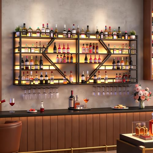 94.4in Large Wall Mounted Wine Rack