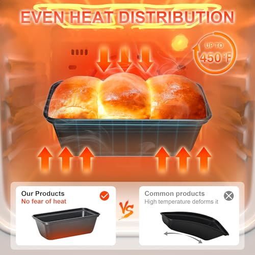 Mini Loaf Pan for Baking Bread (3 Count)