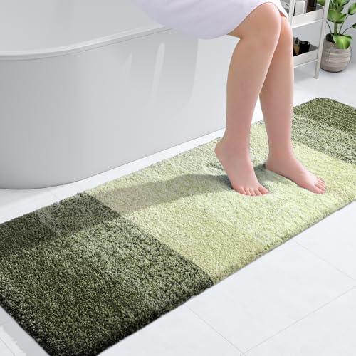 Bathroom Runner Rug 59x20 (59" X 20" / Dark Green)