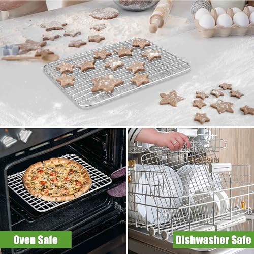 9.75"x7.5" Stainless Steel Cooling Rack Set Fit 10x8 Inch Sheet Pan (9.75" x 7.5")