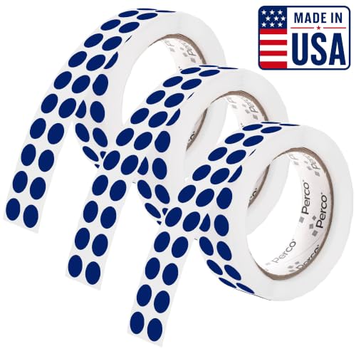 Dark Blue Perforated Round Circle Dot Sticker 1 (Blue - Dark / 0.5 Inch)