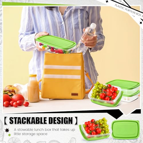 18 Pcs 33 oz Plastic Food Storage Containers with Lids (Green)