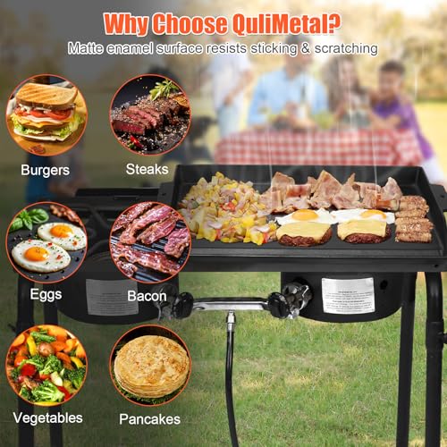 23 x 16 Inch Cast Iron Griddle for Gas Grills and Stove Tops (23" x 16" x 2.6")