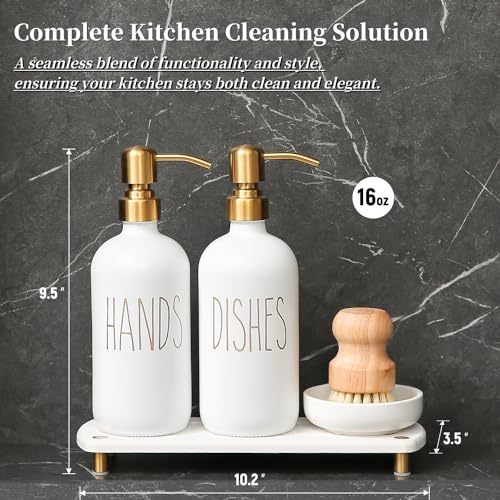 Soap Dispenser Set Comes with Stainless Steel Pumps (4 Count)