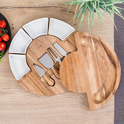 Charcuterie Board Set and Cheese Serving Platter (13 inch)