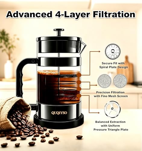 French Press Coffee Maker 34oz (New Style Dark Pewter / 34oz)