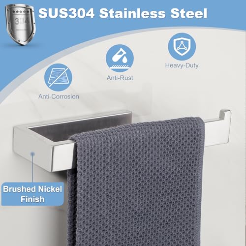 Bathroom Hand Towel Holder (Brushed Nickel)