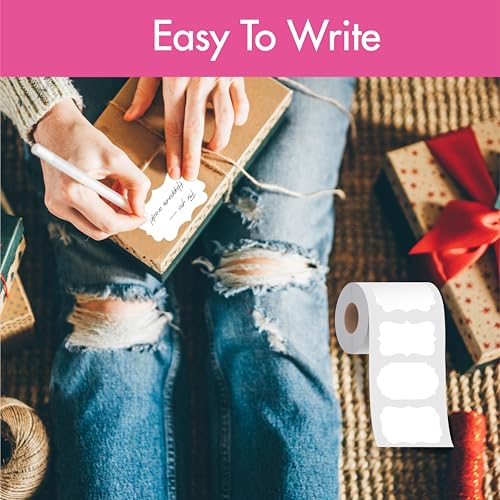 300 PCS White Stickers (White（water/Oil） / 2” x 3”)