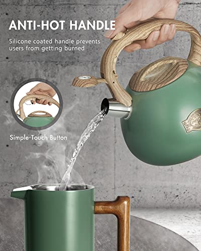POLIVIAR Tea Kettle (2.7 Quarts / Seaweed Green-N)
