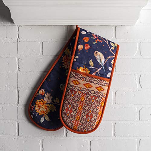 Double Oven Mitts 100% Cotton Double Oven Glove (020 - Kelim - Infinity / 7" x 35" (Double Oven Mitt))