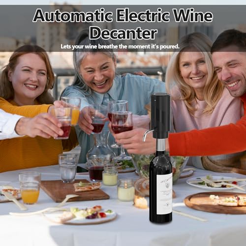 Fathers Day Gift Wine Aerator Electric Decanter (Basic / Space Black)