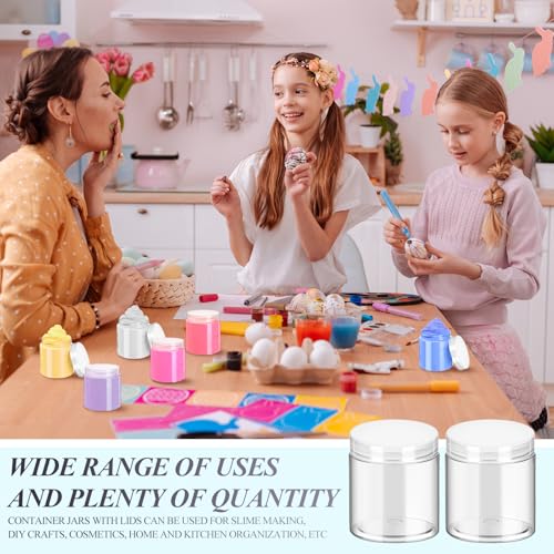 6 Pack 5 oz Plastic Jars with Lids (6 Count)