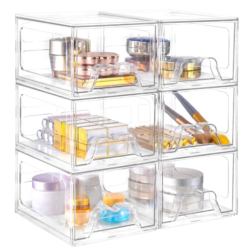 6 Pack Stackable Storage Drawers