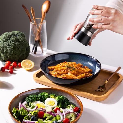 9.0" Ceramic Pasta Bowls Set of 6 (Set of 6 / Colorful)