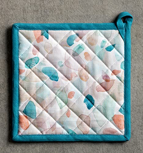 100% Cotton Oven Mitt & Pot Holder Set (079 - Summer Picnic / 7.5" x 13" & 8" x 8" (Oven Mitt & Pot Holder))