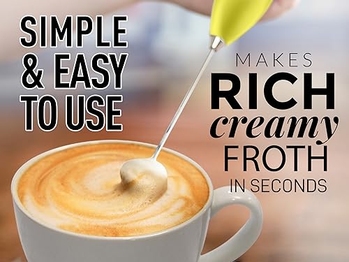 Zulay Powerful Milk Frother for Coffee with Upgraded Titanium Motor (Lemon Lime / OG Frother)