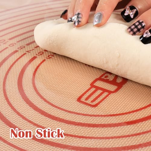 Non slip Silicone Pastry Mat Extra Large Measurements 16''x 26'' Baking Mat (26"L x 16"W)