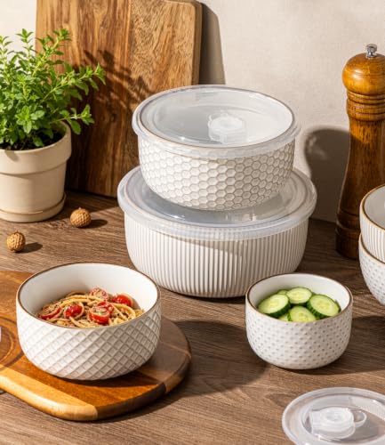 Ceramic Mixing Bowls Set of 4 (Off White 2 / Set of 4)