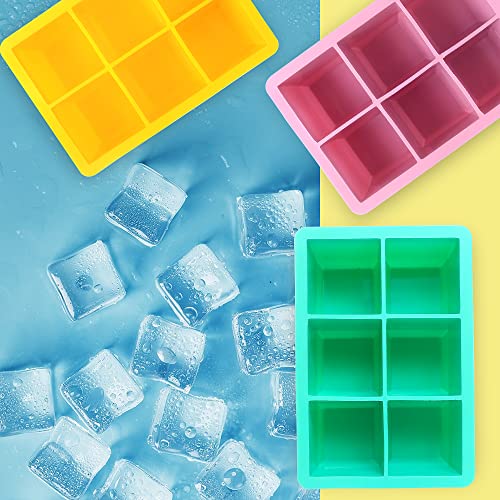 Silicone Ice Cube Trays (Yellow Pink)